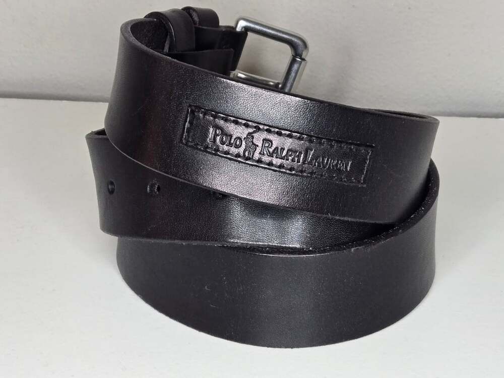 Polo Ralph Lauren Black Leather Belt Size 36